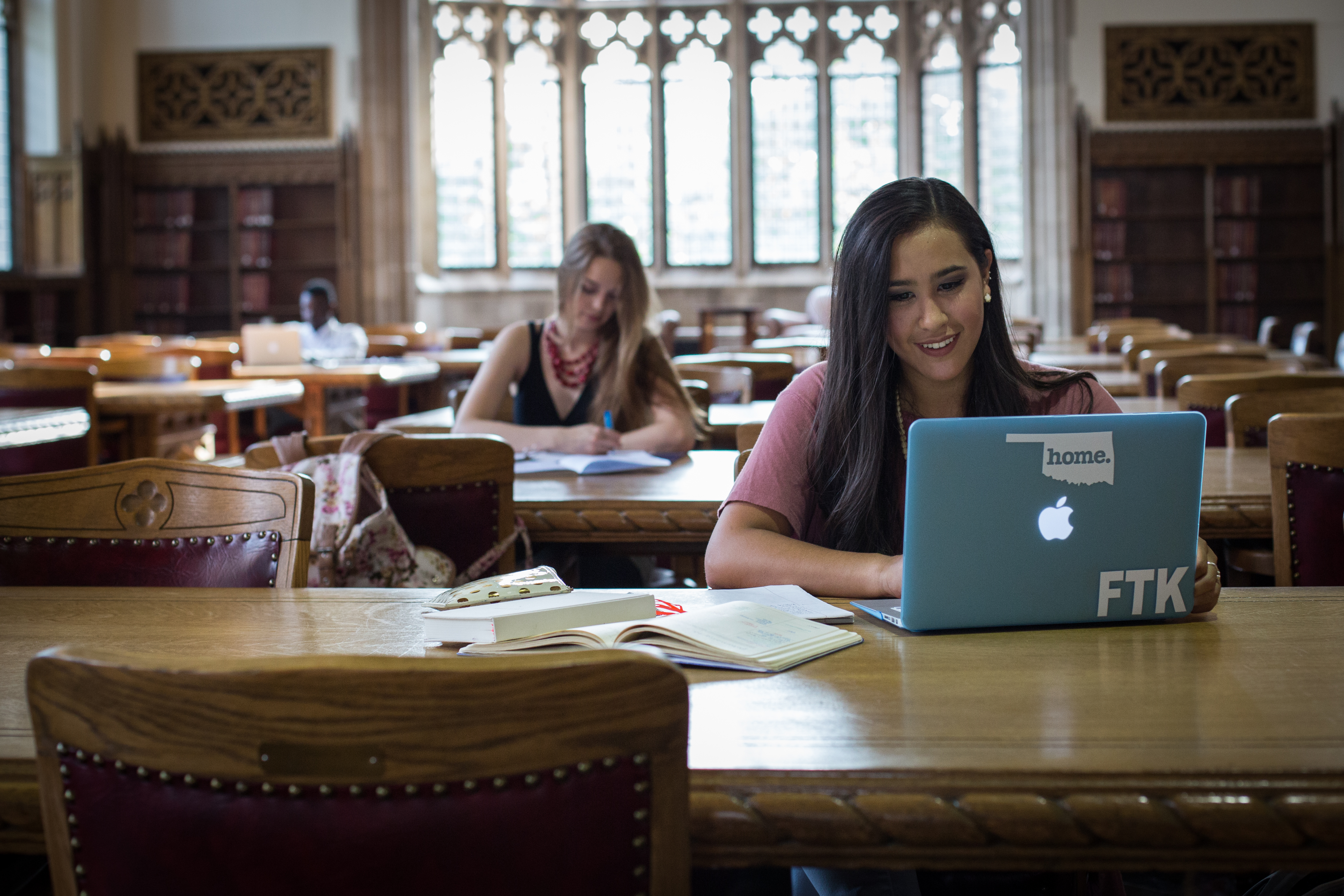 student studying